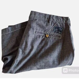 Lost Enterprise Chino Shorts Mens 31 White TRIM Gray Skater Grunge Urban Wear